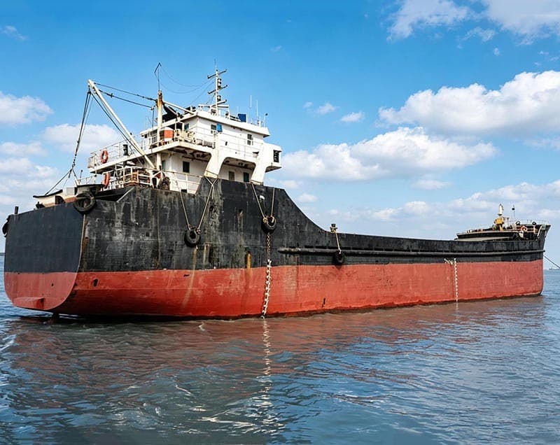 General dry cargo vessel built in 2014, certificate tonnage 838 tons and actual loading capacity 1550 tons