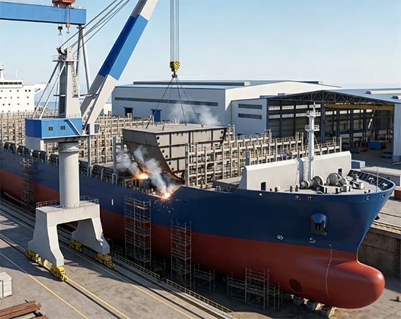 1142TEU 18,877-ton container ship scheduled for launching at the end of July 2026