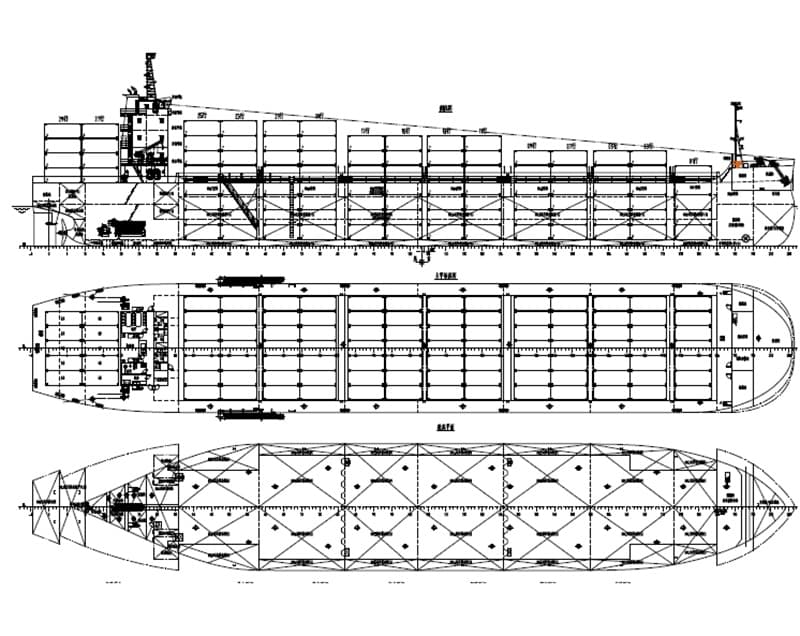 651TEU 11,500-ton open-top container ship built in 2021