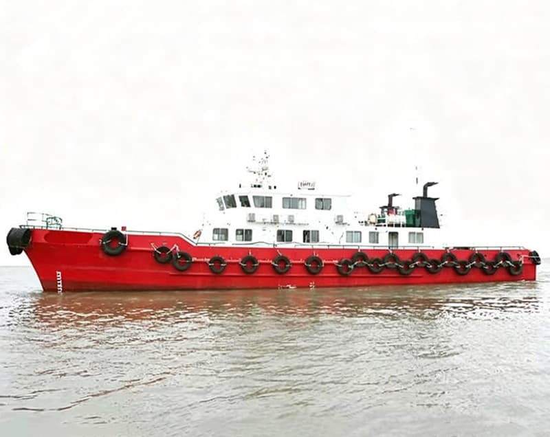 35m auxiliary crew/transport vessel for sale, completed in 2017, equipped with two Shanghai Diesel 820hp main engines